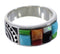 Multicolor Sterling Silver Jewelry Southwest Ring Size 6-3/4 AX37590